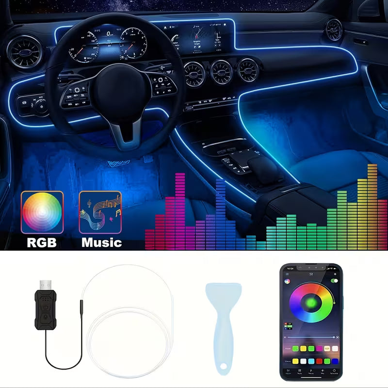 Auto Ambient Lighting Car LED Interior Strip Lights USB