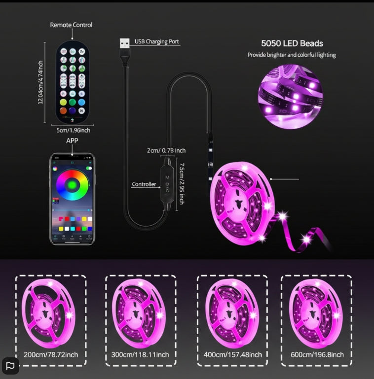 LED Smart Light Strip RGB TV Backlight.